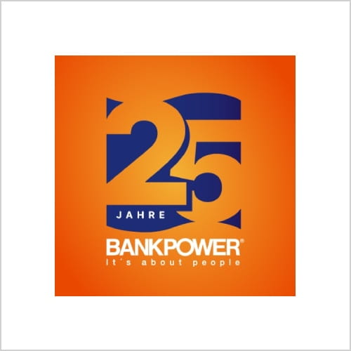Bankpower - 25-Jahre-Jubiläum - Logo It's about people